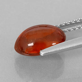 2.48캐럿 천연 레드 오렌지 스페사르타이트 가넷, 투명한, 8.6×6.4 mm, 투명/반투명