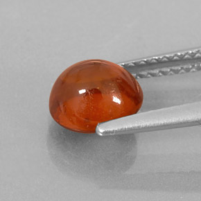 2.01캐럿 천연 미디엄 오렌지 스페사르타이트 가넷, 투명한, 7×6.5 mm, 투명/반투명