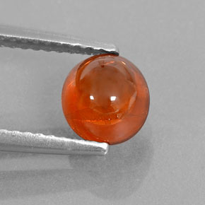 1.98캐럿 천연 레드 오렌지 스페사르타이트 가넷, 투명한, 6.8×6.4 mm, 투명/반투명