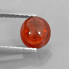 1.14캐럿 천연 레드 오렌지 스페사르타이트 가넷, 투명한, 6.1×5.7 mm, 투명/반투명