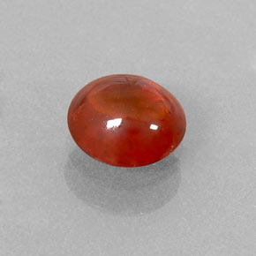 1.14캐럿 천연 레드 오렌지 스페사르타이트 가넷, 투명한, 6.1×5.7 mm, 투명/반투명