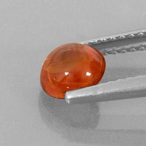 1.26캐럿 천연 오렌지 스페사르타이트 가넷, 투명한, 6.2×5.9 mm, 투명/반투명