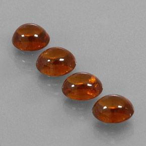 캐럿 천연 레드 오렌지 스페사르타이트 가넷 보석, 투명한, 6.6×5.4 mm, 투명/반투명