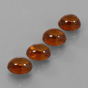 캐럿 천연 레드 오렌지 스페사르타이트 가넷 보석, 투명한, 6.6×5.4 mm, 투명/반투명