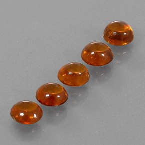 캐럿 천연 레드 오렌지 스페사르타이트 가넷 보석, 투명한, 5.5×5.1 mm, 투명/반투명