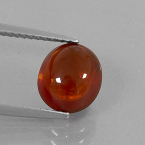 4.00캐럿 천연 레드 오렌지 스페사르타이트 가넷, 투명한, 8.8×7.8 mm, 투명/반투명