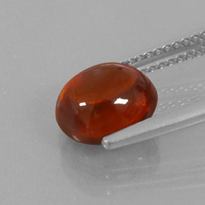 4.00캐럿 천연 레드 오렌지 스페사르타이트 가넷, 투명한, 8.8×7.8 mm, 투명/반투명