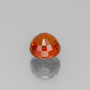 0.99캐럿 천연 만다린 오렌지 스페사르타이트 가넷, 라운드 컷, 5.09 mm, VS-SI