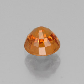 0.83캐럿 천연 만다린 오렌지 스페사르타이트 가넷, 라운드 컷, 5.09 mm, VS