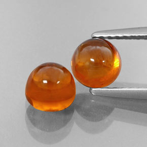 캐럿 천연 오렌지 스페사르타이트 가넷 보석, 투명한, 5.34 mm, 투명/반투명