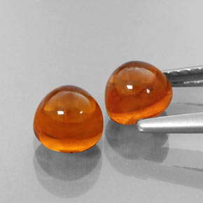 캐럿 천연 오렌지 스페사르타이트 가넷 보석, 투명한, 5.34 mm, 투명/반투명