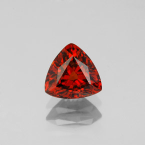 1.37캐럿 천연 오렌지 레드 스페사르타이트 가넷, 트릴리언, 6.7×6.6 mm, VVS