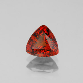 1.37캐럿 천연 오렌지 레드 스페사르타이트 가넷, 트릴리언, 6.7×6.6 mm, VVS