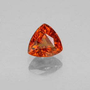 1.56캐럿 천연 레드 오렌지 스페사르타이트 가넷, 트릴리언, 6.9×6.6 mm, SI