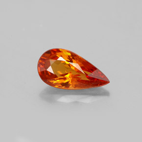 1.81캐럿 천연 레드 오렌지 스페사르타이트 가넷, 배 모양, 10.3×5.4 mm, VS-SI