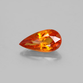 1.81캐럿 천연 레드 오렌지 스페사르타이트 가넷, 배 모양, 10.3×5.4 mm, VS-SI