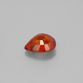 1.57캐럿 천연 레드 오렌지 스페사르타이트 가넷, 배 모양, 7.8×6.6 mm, VS