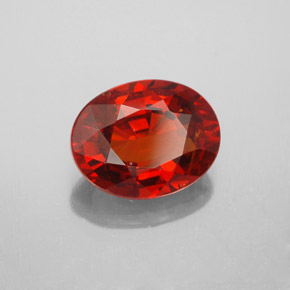 3.36캐럿 천연 오렌지 레드 스페사르타이트 가넷, 타원형 컷, 10.2×8 mm, VS-SI