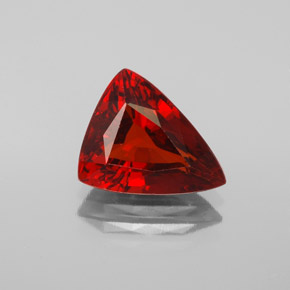 3.86캐럿 천연 오렌지 레드 스페사르타이트 가넷, 트릴리언, 11.1×9 mm, VS