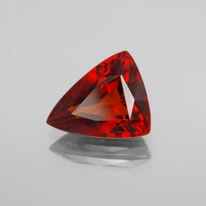 3.86캐럿 천연 오렌지 레드 스페사르타이트 가넷, 트릴리언, 11.1×9 mm, VS