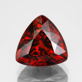 5.57캐럿 천연 오렌지 레드 스페사르타이트 가넷, 트릴리언, 10.2×10.2 mm, VVS