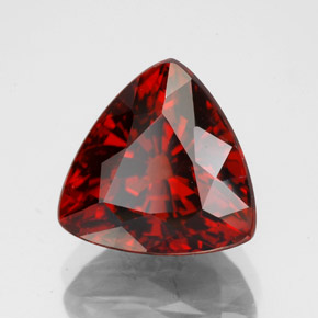 5.57캐럿 천연 오렌지 레드 스페사르타이트 가넷, 트릴리언, 10.2×10.2 mm, VVS