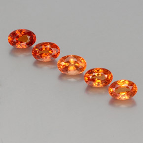 4.18캐럿 천연 파이어 오렌지 스페사르타이트 가넷 보석, 타원형 컷, 6.1×4.2 mm, VS