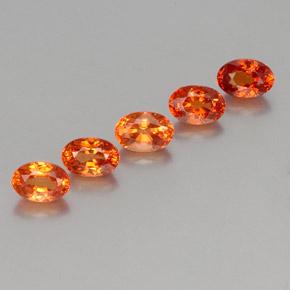 4.18캐럿 천연 파이어 오렌지 스페사르타이트 가넷 보석, 타원형 컷, 6.1×4.2 mm, VS