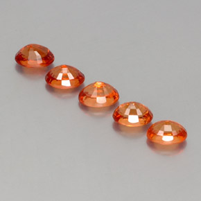 4.18캐럿 천연 파이어 오렌지 스페사르타이트 가넷 보석, 타원형 컷, 6.1×4.2 mm, VS