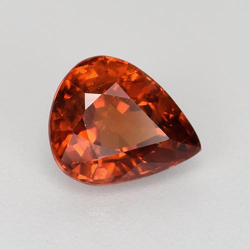 1.08캐럿 천연 미디엄 다크 레드 스페사르타이트 가넷, 배 모양, 6.5×5.4 mm, VS