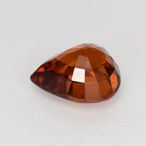 1.08캐럿 천연 미디엄 다크 레드 스페사르타이트 가넷, 배 모양, 6.5×5.4 mm, VS