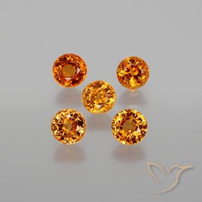 2.26캐럿 천연 갈색빛 오렌지 스페사르타이트 가넷 보석, 라운드 컷, 4.31 mm, VS