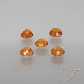 2.26캐럿 천연 갈색빛 오렌지 스페사르타이트 가넷 보석, 라운드 컷, 4.31 mm, VS