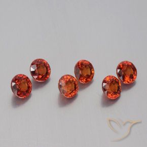 3.45캐럿 천연 밝은 빨간색 스페사르타이트 가넷 보석, 라운드 컷, 4.57 mm, VVS-VS