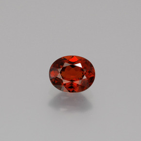 0.84캐럿 천연 레드 오렌지 스페사르타이트 가넷, 타원형 컷, 6.1×5 mm, VS