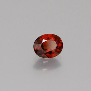 0.84캐럿 천연 레드 오렌지 스페사르타이트 가넷, 타원형 컷, 6.1×5 mm, VS