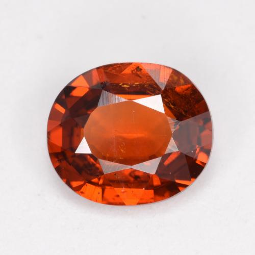 1.20캐럿 천연 다크 오렌지 스페사르타이트 가넷, 타원형 컷, 6.9×6 mm, VS