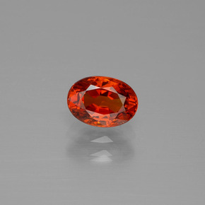 1.17캐럿 천연 레드 오렌지 스페사르타이트 가넷, 타원형 컷, 6.9×4.9 mm, VS