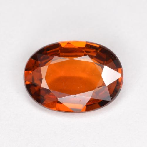 0.98캐럿 천연 딥 오렌지 스페사르타이트 가넷, 타원형 컷, 7.3×5.3 mm, VVS-VS