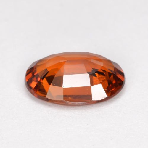 0.98캐럿 천연 딥 오렌지 스페사르타이트 가넷, 타원형 컷, 7.3×5.3 mm, VVS-VS