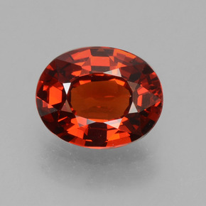 1.15캐럿 천연 커런트 레드 스페사르타이트 가넷, 타원형 컷, 7×5.6 mm, VS