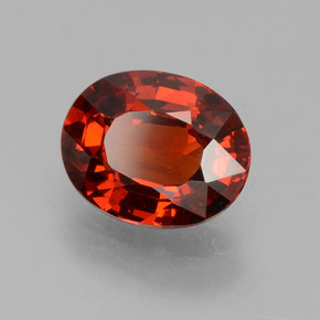 1.15캐럿 천연 커런트 레드 스페사르타이트 가넷, 타원형 컷, 7×5.6 mm, VS