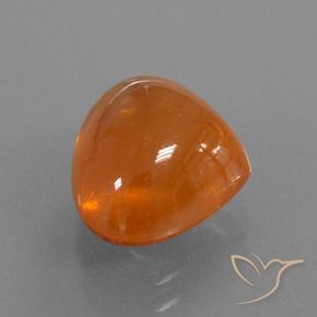 7.49캐럿 천연 딥 오렌지 스페사르타이트 가넷, 배 모양, 12.1×9.7 mm, 투명한