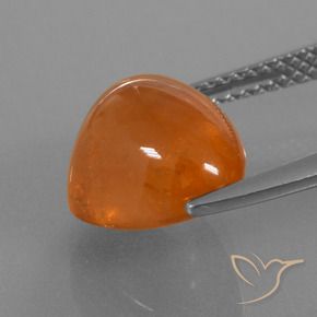 7.49캐럿 천연 딥 오렌지 스페사르타이트 가넷, 배 모양, 12.1×9.7 mm, 투명한