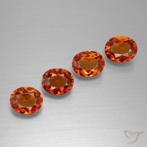 2.95캐럿 천연 붉은빛 오렌지 스페사르타이트 가넷 보석, 타원형 컷, 6.2×4.9 mm, VVS-VS