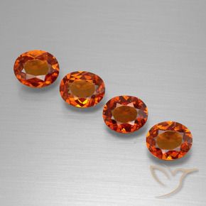 2.95캐럿 천연 붉은빛 오렌지 스페사르타이트 가넷 보석, 타원형 컷, 6.2×4.9 mm, VVS-VS