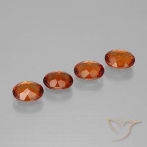 2.95캐럿 천연 붉은빛 오렌지 스페사르타이트 가넷 보석, 타원형 컷, 6.2×4.9 mm, VVS-VS