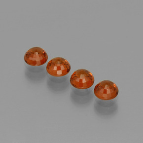 1.89캐럿 천연 딥 레드 스페사르타이트 가넷 보석, 라운드 컷, 4.25 mm, VVS-VS