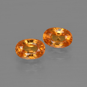 캐럿 천연 오렌지 스페사르타이트 가넷 보석, 타원형 컷, 6×4.2 mm, VS