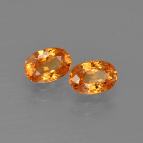 캐럿 천연 오렌지 스페사르타이트 가넷 보석, 타원형 컷, 6×4.2 mm, VS